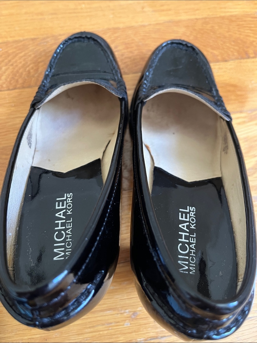 Michael by Michael Kors Size 6 1/2 Black Patent Leather Oxford Pumps 6.5 Heels - Picture 7 of 13
